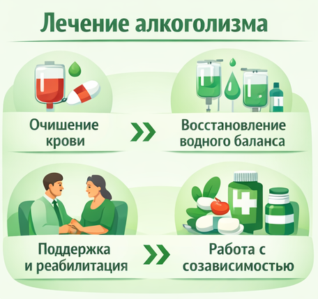 лечение алкоголизма в Сухом Логу этапы
